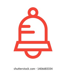 Notification bell icon for incoming inbox message. Vector ringing bell and notification number sign for alarm clock and smartphone application alert - Vector