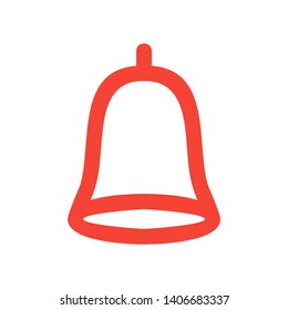 Notification bell icon for incoming inbox message. Vector ringing bell and notification number sign for alarm clock and smartphone application alert - Vector