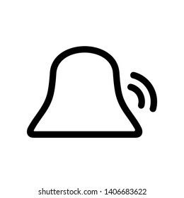 Notification bell icon for incoming inbox message. Vector ringing bell and notification number sign for alarm clock and smartphone application alert - Vector