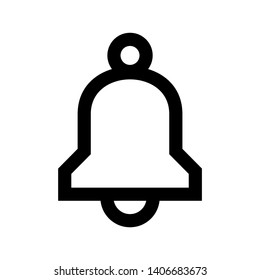 Notification bell icon for incoming inbox message. Vector ringing bell and notification number sign for alarm clock and smartphone application alert - Vector