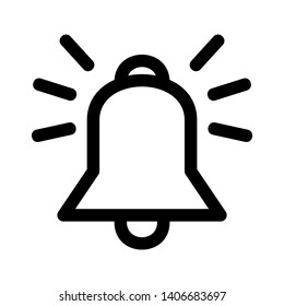 Notification bell icon for incoming inbox message. Vector ringing bell and notification number sign for alarm clock and smartphone application alert - Vector