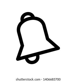 Notification bell icon for incoming inbox message. Vector ringing bell and notification number sign for alarm clock and smartphone application alert - Vector