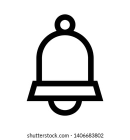 Notification bell icon for incoming inbox message. Vector ringing bell and notification number sign for alarm clock and smartphone application alert - Vector