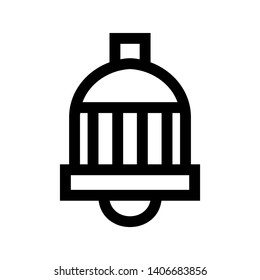 Notification bell icon for incoming inbox message. Vector ringing bell and notification number sign for alarm clock and smartphone application alert - Vector