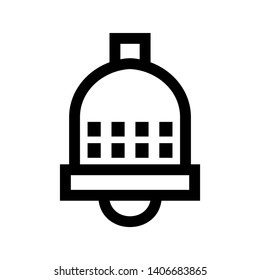 Notification bell icon for incoming inbox message. Vector ringing bell and notification number sign for alarm clock and smartphone application alert - Vector