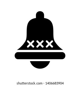 Notification bell icon for incoming inbox message. Vector ringing bell and notification number sign for alarm clock and smartphone application alert - Vector