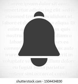 Notification bell icon for incoming inbox message.  