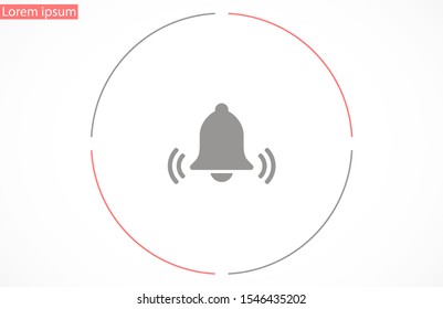 Notification bell icon for incoming inbox message. 