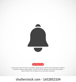 Notification bell icon for incoming inbox message. Vector ringing bell and notification number sign for alarm clock and smartphone application alert