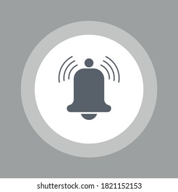 Notification bell icon. Incoming inbox message. Alarm icon. Vector illustration