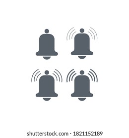 Notification bell icon. Incoming inbox message. Alarm icon. Vector illustration
