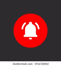 Notification bell icon for incoming inbox message. Vector ringing bell and notification number sign for alarm clock and smartphone application alert