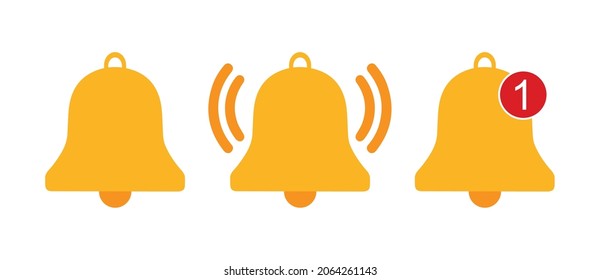 Notification bell icon for incoming inbox message. Message bell icon. Doorbell icons for apps like. alert ringing or subscriber alarm symbol