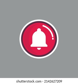 Notification bell icon for incoming inbox message. Vector ringing bell and notification number sign for alarm clock and smartphone application alert