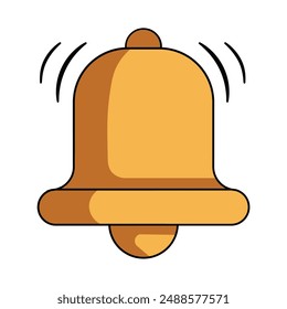 Notification bell icon for incoming inbox message. Vector ringing bell and notification number sign for