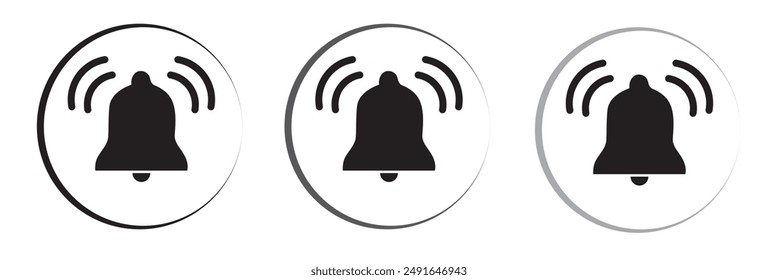 Notification bell icon. Incoming inbox message. New message notofication icons collection. Alarm symbol. Stock vector