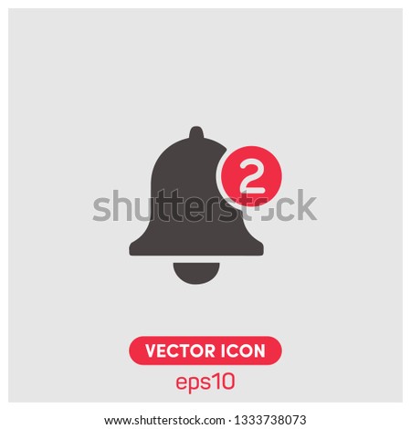 Notification bell icon for incoming inbox message. Perfect notification bell icon vector. Ui/Ux. Premium quality.