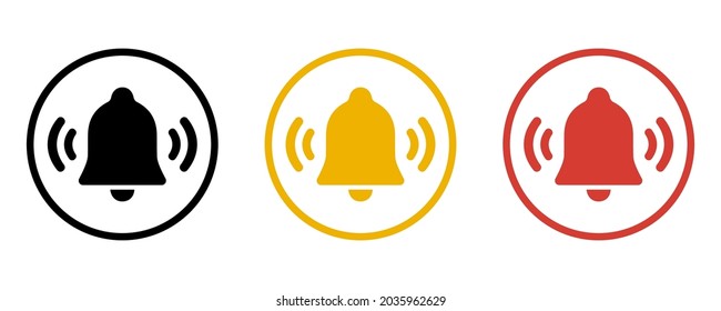 Icono de timbre de notificación. Mensaje entrante. Colección de iconos de notificación de mensajes.