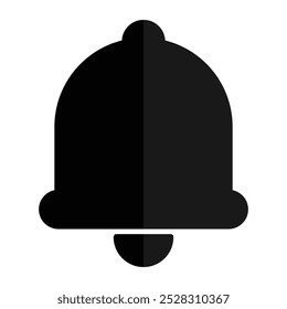 Notification bell icon isolated on white background. Bell icon. Bell sign. Social media notification bell icon.