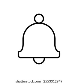 Icono de la campana de notificación aislado en el fondo blanco