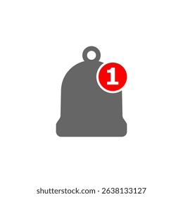 Notification bell icon isolated on white background