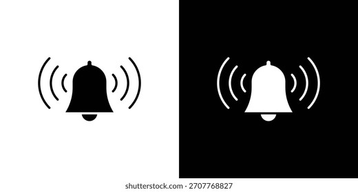 Benachrichtigung Glocke Symbol Linie Kunst bearbeitbaren Strich und solide Sammlung für App-Design