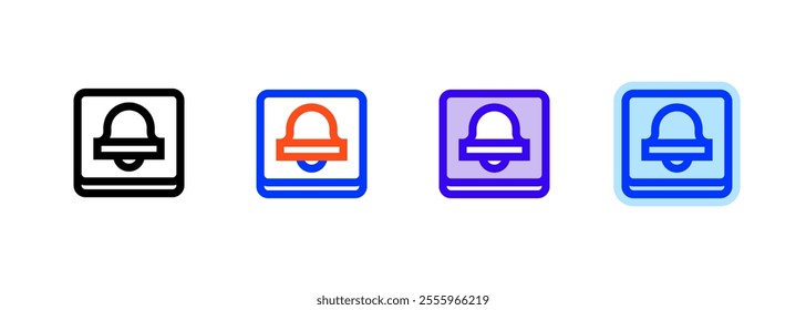 Notification Bell Icon. linear style sign for mobile concept and web design. Outline vector icon. Symbol, logo illustration. Vector