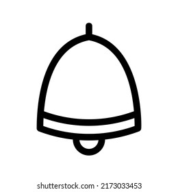 icono de timbre de notificación o logotipo símbolo de signo aislado ilustración vectorial - iconos vectoriales de estilo negro de alta calidad
