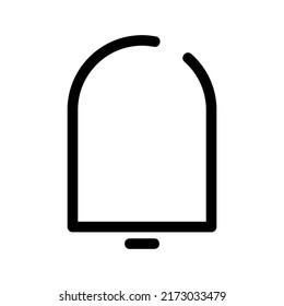 notification bell icon or logo isolated sign symbol vector illustration - high quality black style vector icons
