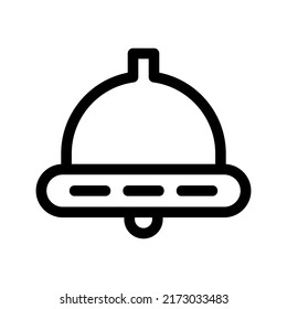 icono de timbre de notificación o logotipo símbolo de signo aislado ilustración vectorial - iconos vectoriales de estilo negro de alta calidad
