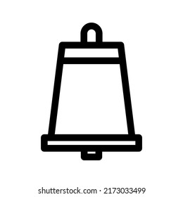 icono de timbre de notificación o logotipo símbolo de signo aislado ilustración vectorial - iconos vectoriales de estilo negro de alta calidad
