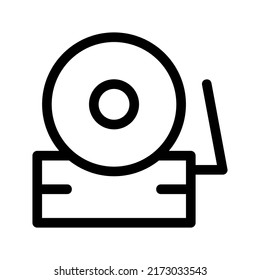 icono de timbre de notificación o logotipo símbolo de signo aislado ilustración vectorial - iconos vectoriales de estilo negro de alta calidad
