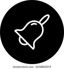 Icono de campana de notificación sobre fondo negro