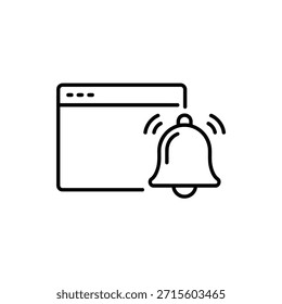 Benachrichtigungsglocken-Symbol auf Webseite