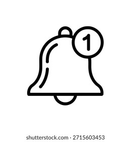 notification bell icon with one alert