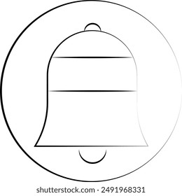 Notification bell icon. Outline style. notification bell vector icon for web design isolated on white background