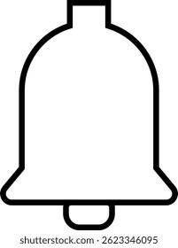 Vector de contorno de icono de campana de notificación