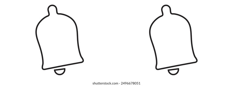 Notification bell icon set. Alarm symbol  Web icons collection design eps 10