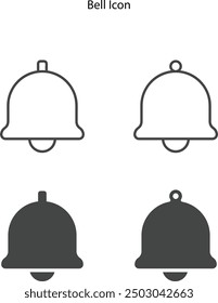 Notification bell icon set. Alarm symbol with bell icon. Ringing bells reminder icon , incoming inbox message sign.