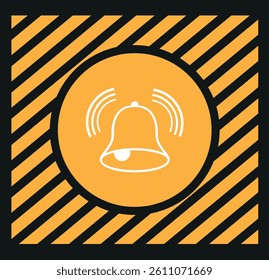 Notification bell icon set. Alarm symbol. Incoming message symbol. Bell for subscribe, alarm and push chat alert. New notification, reminder. Golden bell shakes to alert you to an upcoming schedule