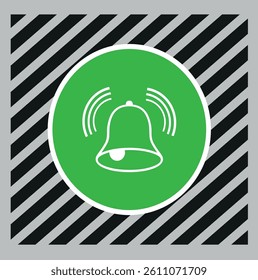 Notification bell icon set. Alarm symbol. Incoming message symbol. Bell for subscribe, alarm and push chat alert. New notification, reminder. Golden bell shakes to alert you to an upcoming schedule