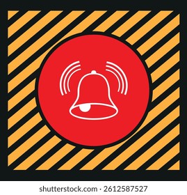 Notification bell icon set. Alarm symbol. Incoming message symbol. Bell for subscribe, alarm and push chat alert. New notification, reminder. Golden bell shakes to alert you to an upcoming schedule