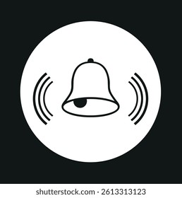 Notification bell icon set. Alarm symbol. Incoming message symbol. Bell for subscribe, alarm and push chat alert. New notification, reminder. Golden bell shakes to alert you to an upcoming schedule