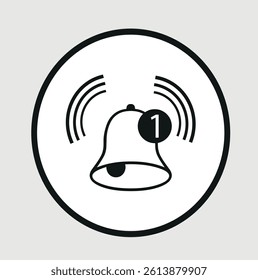 Notification bell icon set. Alarm symbol. Incoming message symbol. Bell for subscribe, alarm and push chat alert. New notification, reminder. Golden bell shakes to alert you to an upcoming schedule