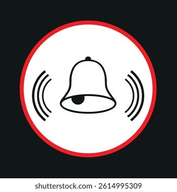 Notification bell icon set. Alarm symbol. Incoming message symbol. Bell for subscribe, alarm and push chat alert. New notification, reminder. Golden bell shakes to alert you to an upcoming schedule