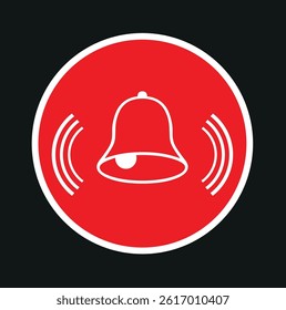 Notification bell icon set. Alarm symbol. Incoming message symbol. Bell for subscribe, alarm and push chat alert. New notification, reminder. Golden bell shakes to alert you to an upcoming schedule