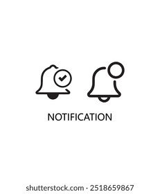 Notification bell icon set for free download