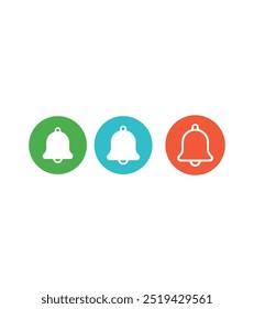 Notification bell icon set for free download