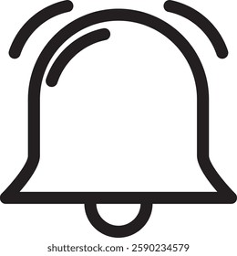 Notification bell icon set. Incoming inbox message. Ringing bells. Vector.