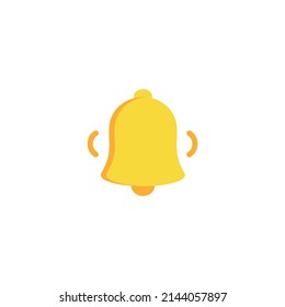 notification bell icon set isolated on white background.render yellow ringing bell with new notification for social media reminder.vector icon
